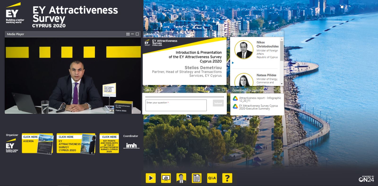 EY presents the key findings and recommendations of the first EY Attractiveness Survey Cyprus 2020 in a Digital Event