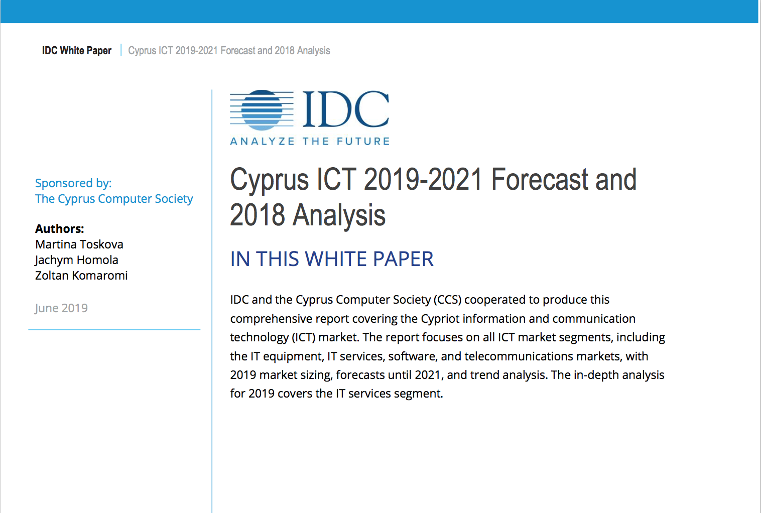 Cyprus ICT 2019-2021 Forecast and 2018 Analysis