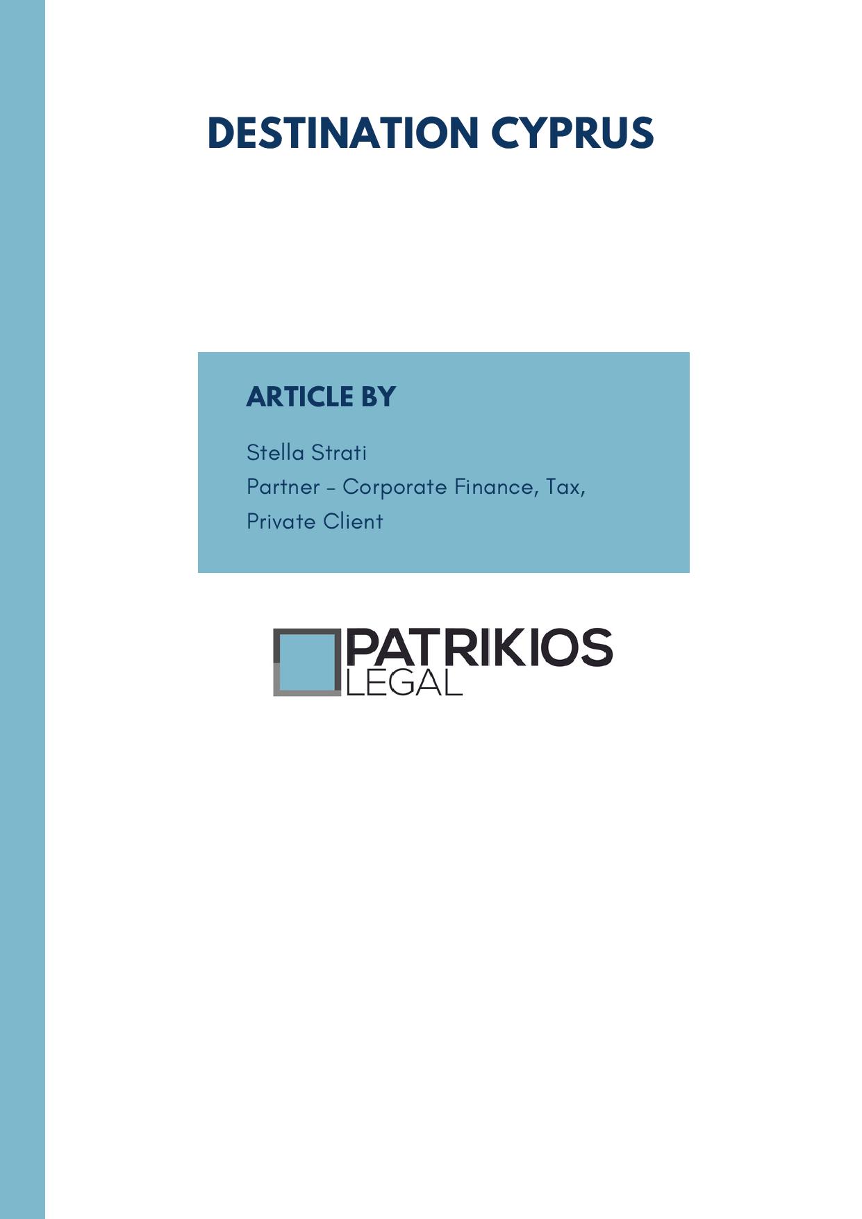 Patrikios Legal: Destination Cyprus