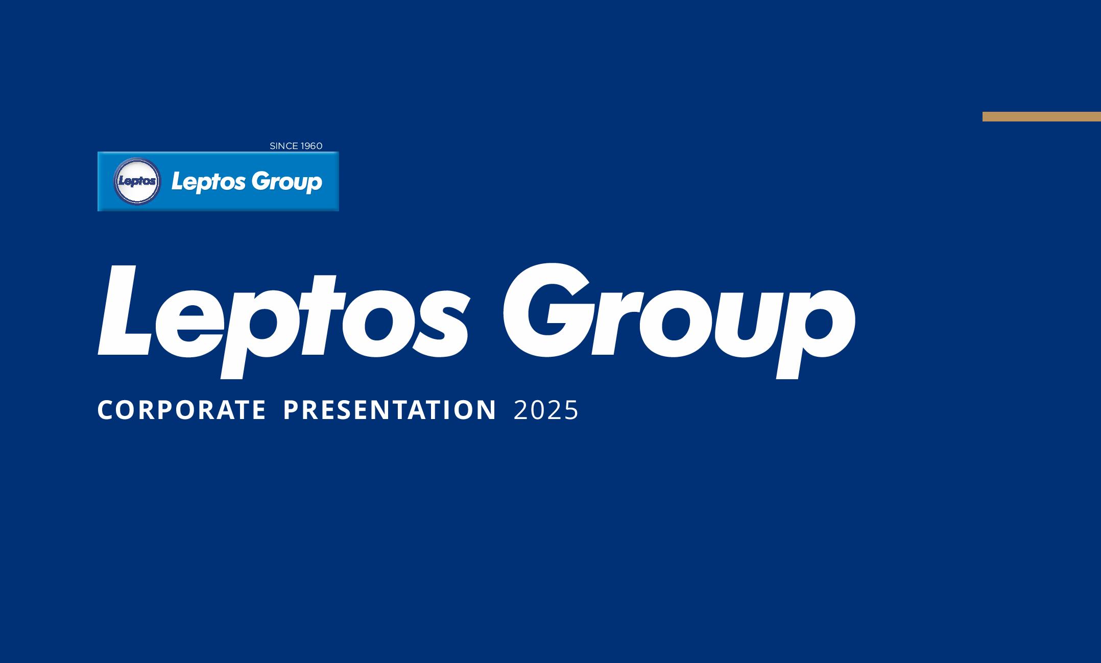 Leptos Group Corporate Presentation