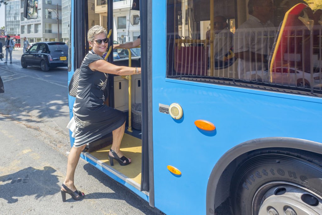 Electronic information screens for Limassol buses