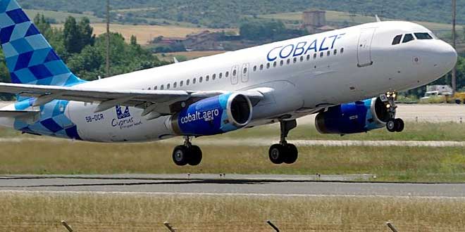Cobalt flights from Cyprus to Israel as of March 26, 2017