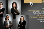 Four Elias Neocleous & Co LLC lawyers receive recognition in the Mondaq Thought Leadership Spring 2025 Awards.